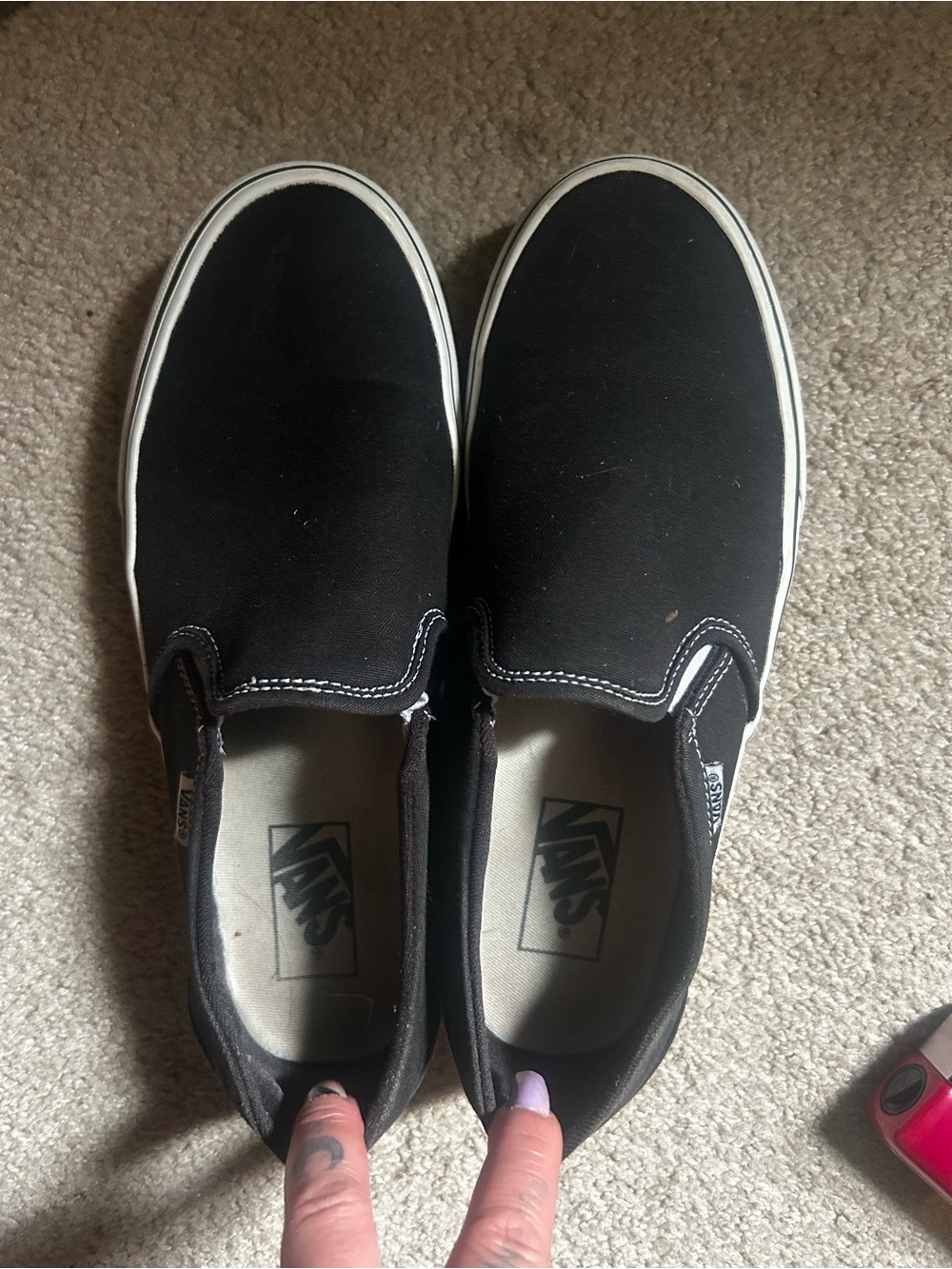 Vans Women's Classic Slip-On Sneakers — Black